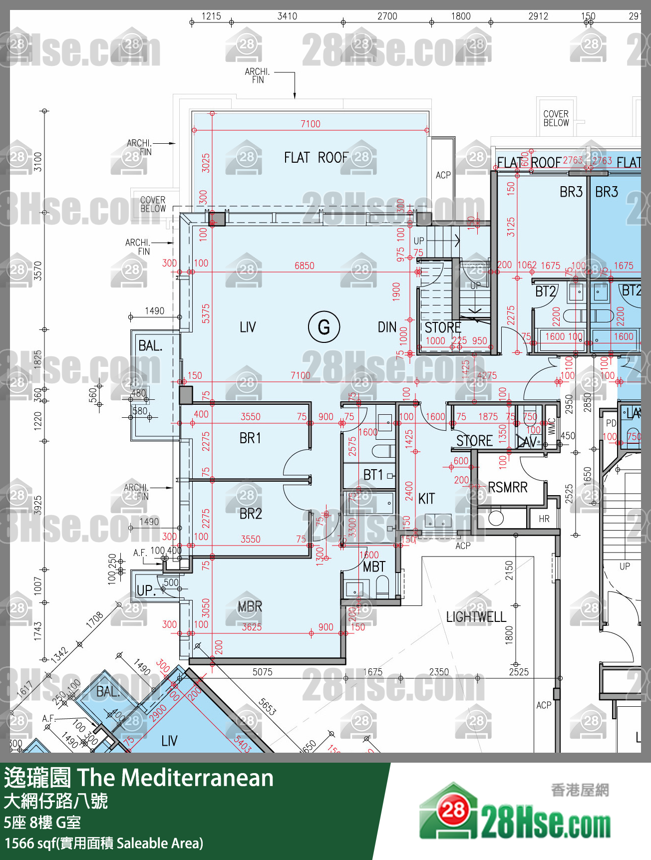逸珑园 5座 8楼 G室 平面图