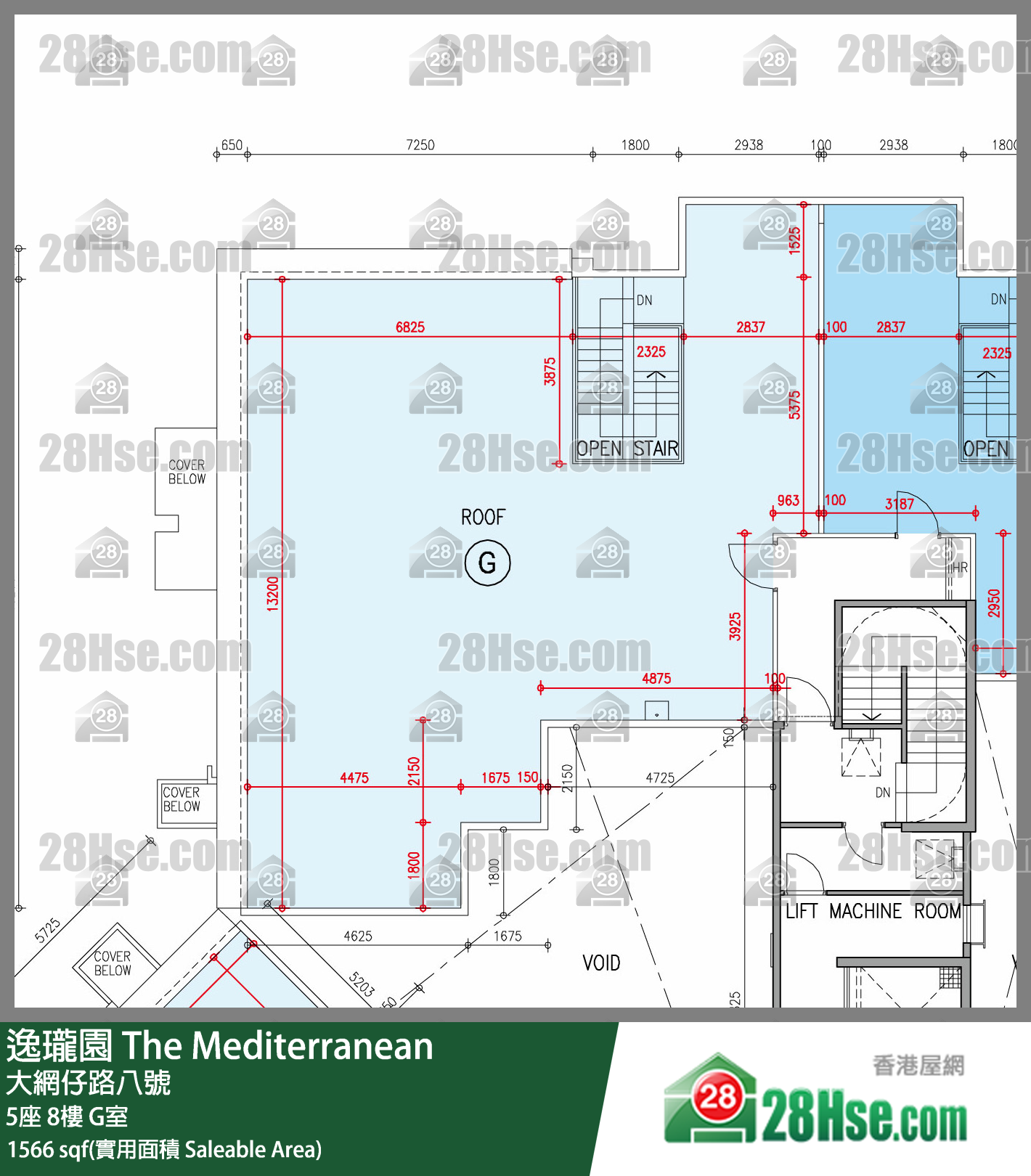 逸珑园 5座 8楼 G室 平面图