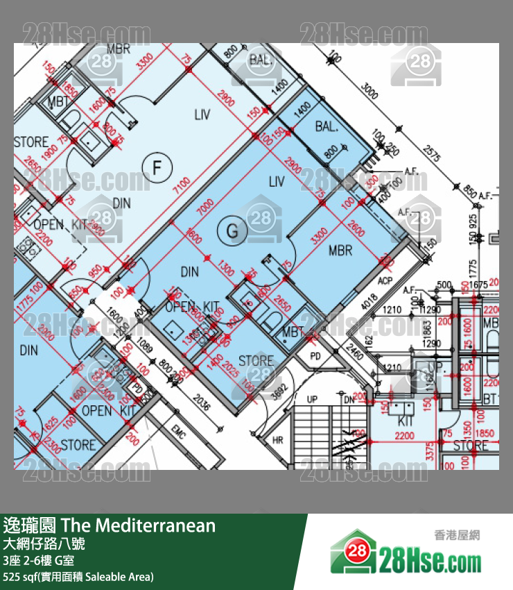 逸瓏園 3座2樓 G室 平面圖