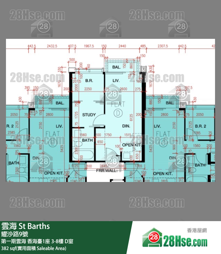 雲海 第一期雲海香海臺1座6樓 D室 平面圖