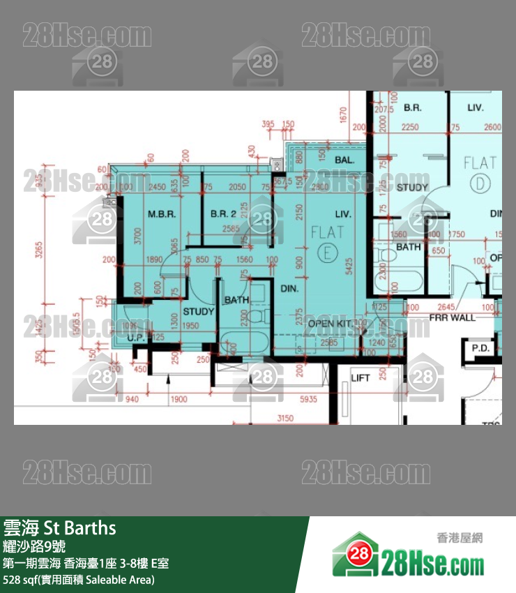 雲海 第一期雲海香海臺1座3樓 E室 平面圖