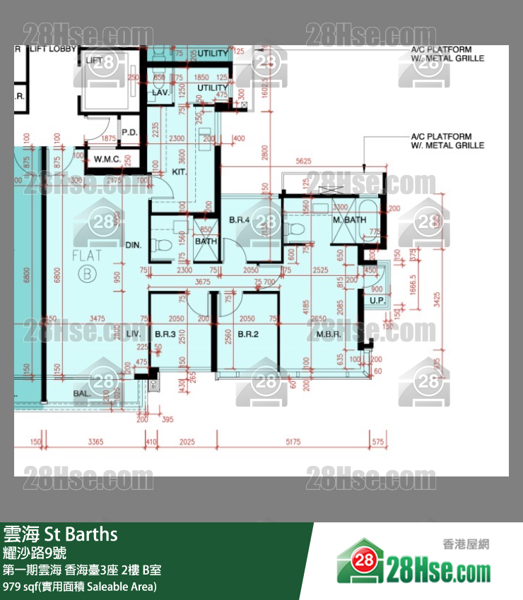 雲海 第一期雲海香海臺3座2樓 B室 平面圖