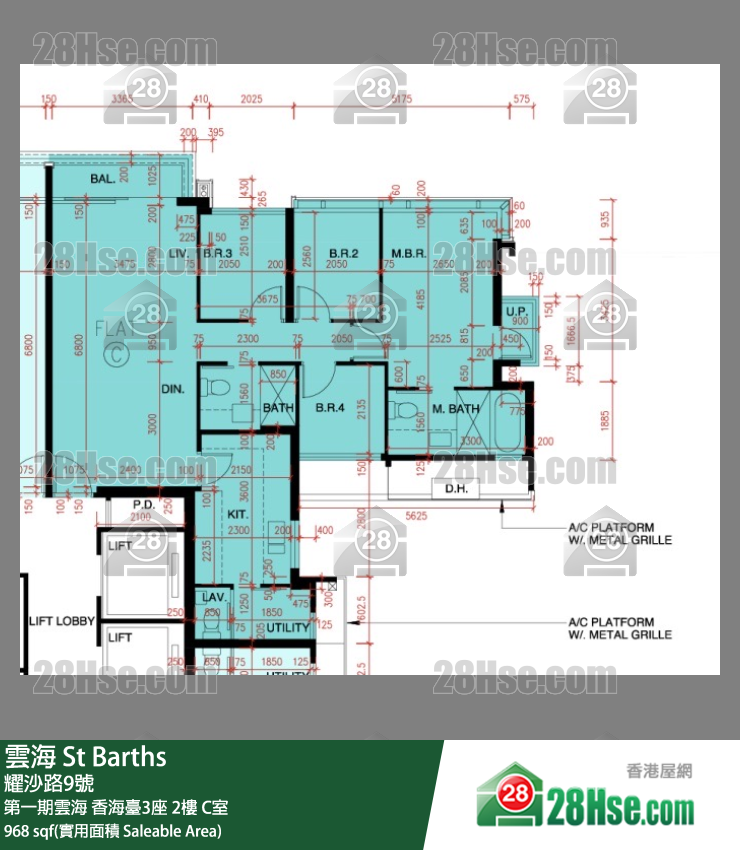雲海 第一期雲海香海臺3座2樓 C室 平面圖