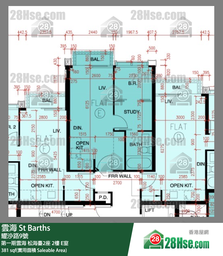 雲海 第一期雲海松海臺2座2樓 E室 平面圖
