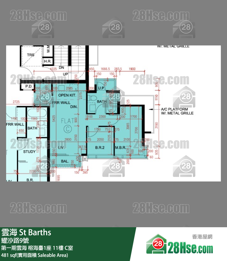 雲海 第一期雲海榕海臺1座11樓 C室 平面圖