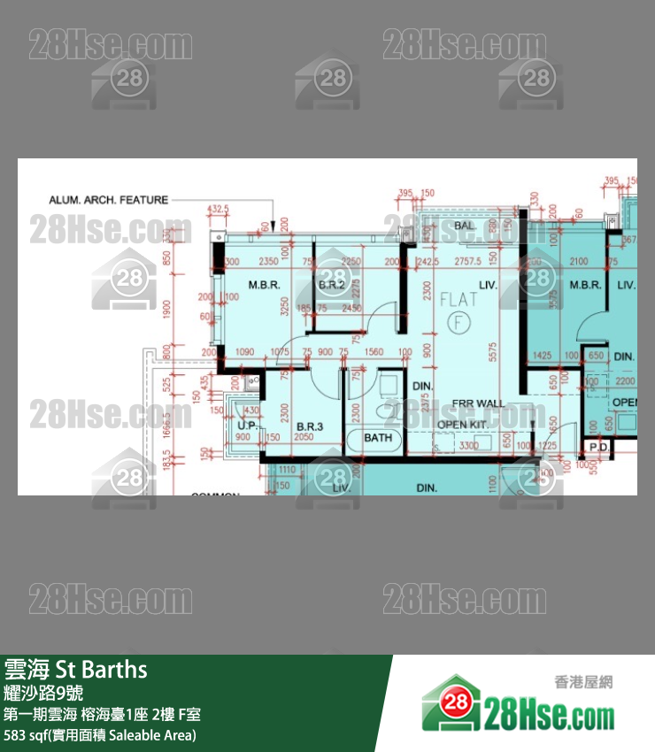 雲海 第一期雲海榕海臺1座2樓 F室 平面圖