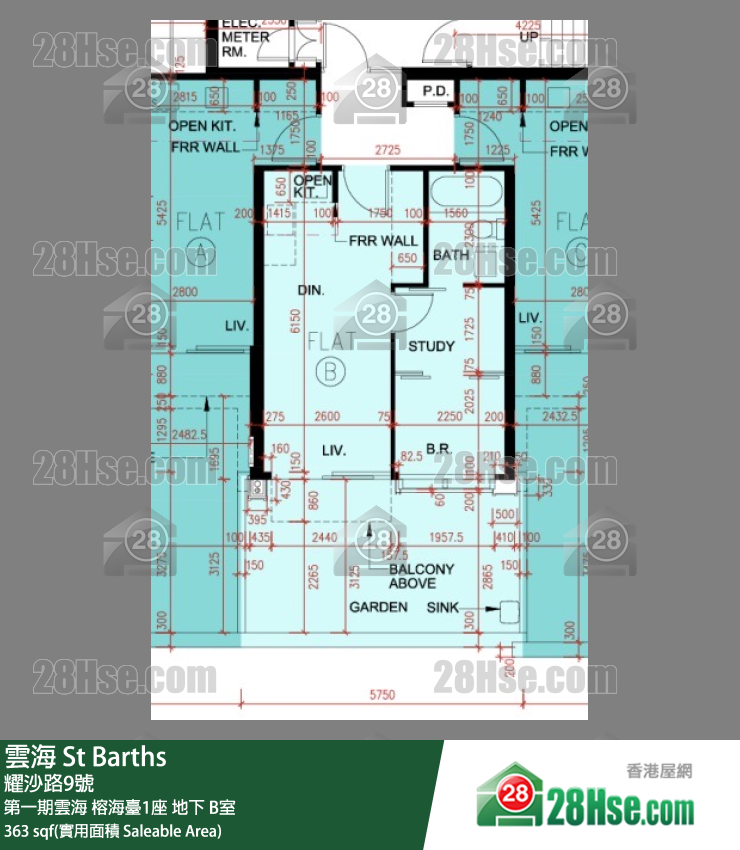 雲海 第一期雲海榕海臺1座地下 B室 平面圖