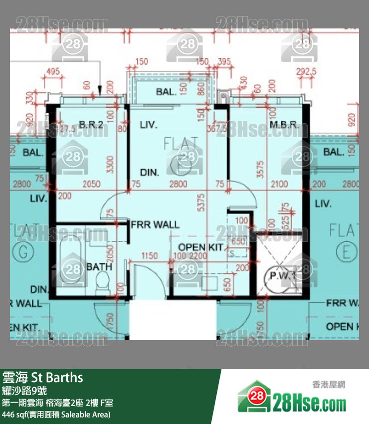 雲海 第一期雲海榕海臺2座2樓 F室 平面圖
