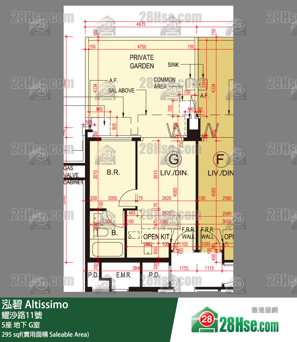 泓碧 大廈 5座 G室 平面圖