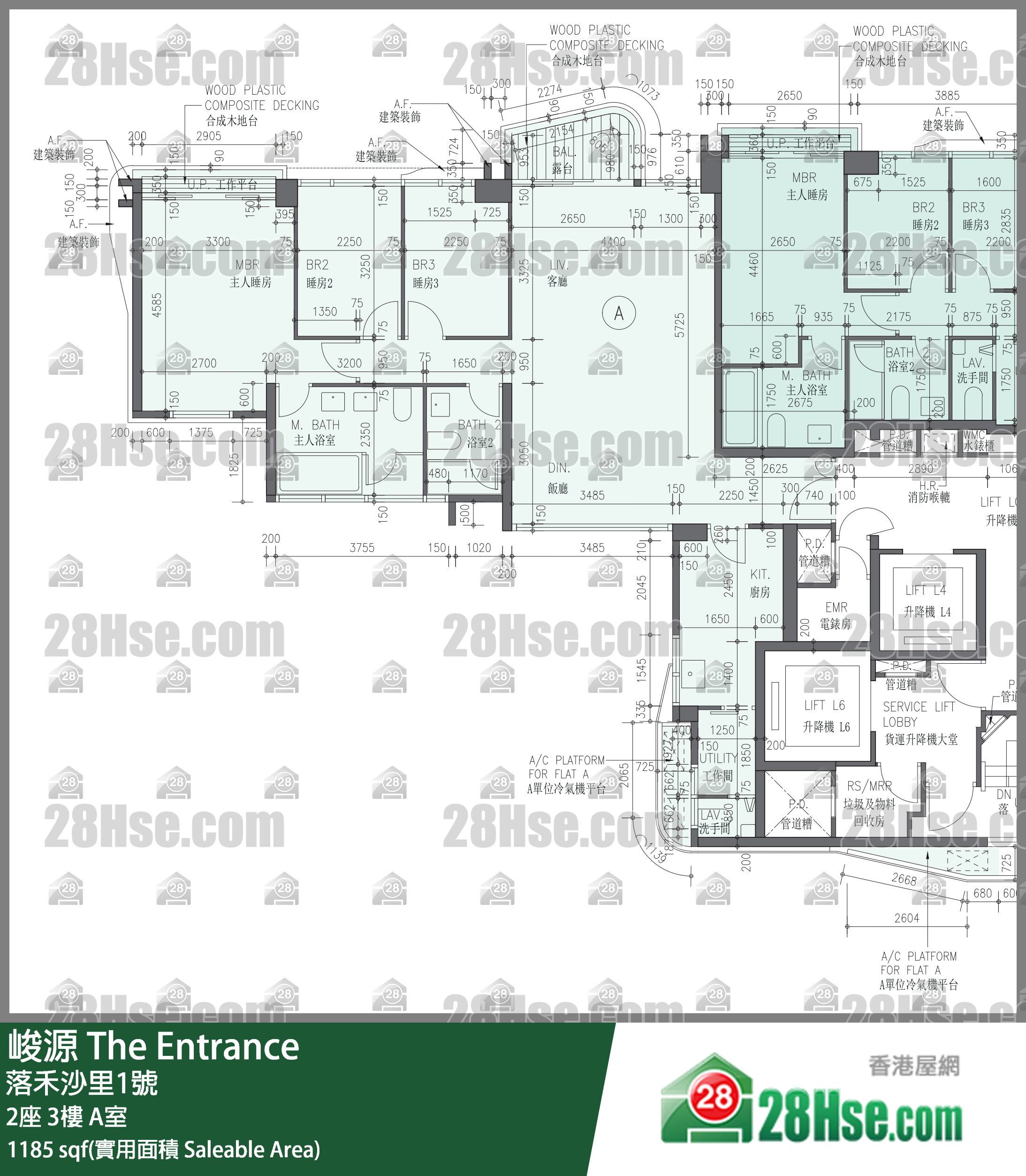 峻源 2座 3樓 A室 平面圖