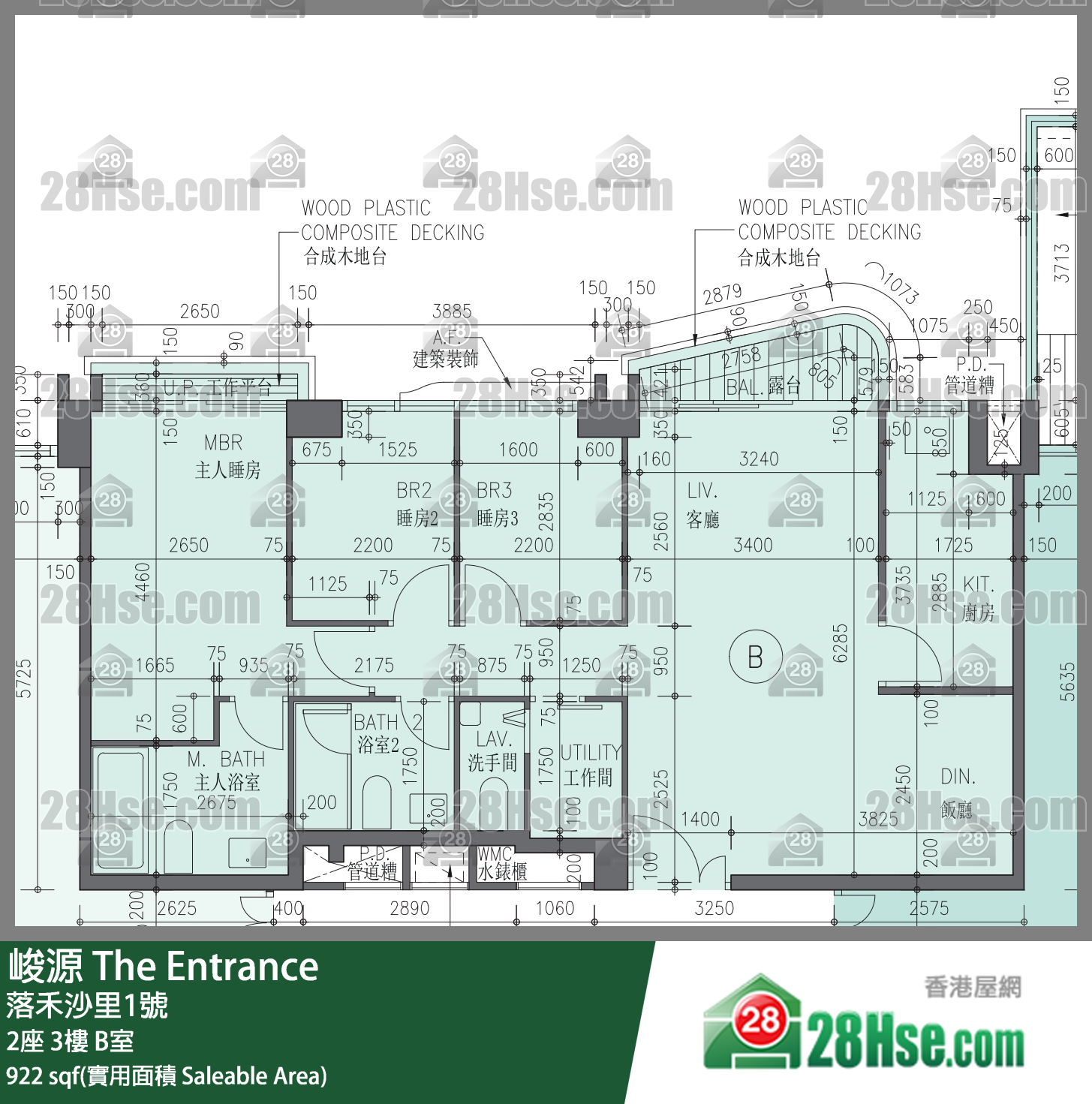 峻源 2座 3樓 B室 平面圖