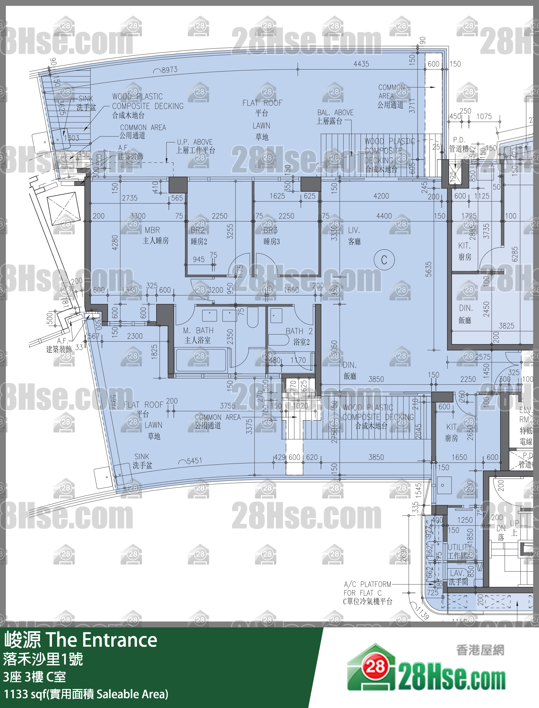 峻源 3座 3楼 C室 平面图