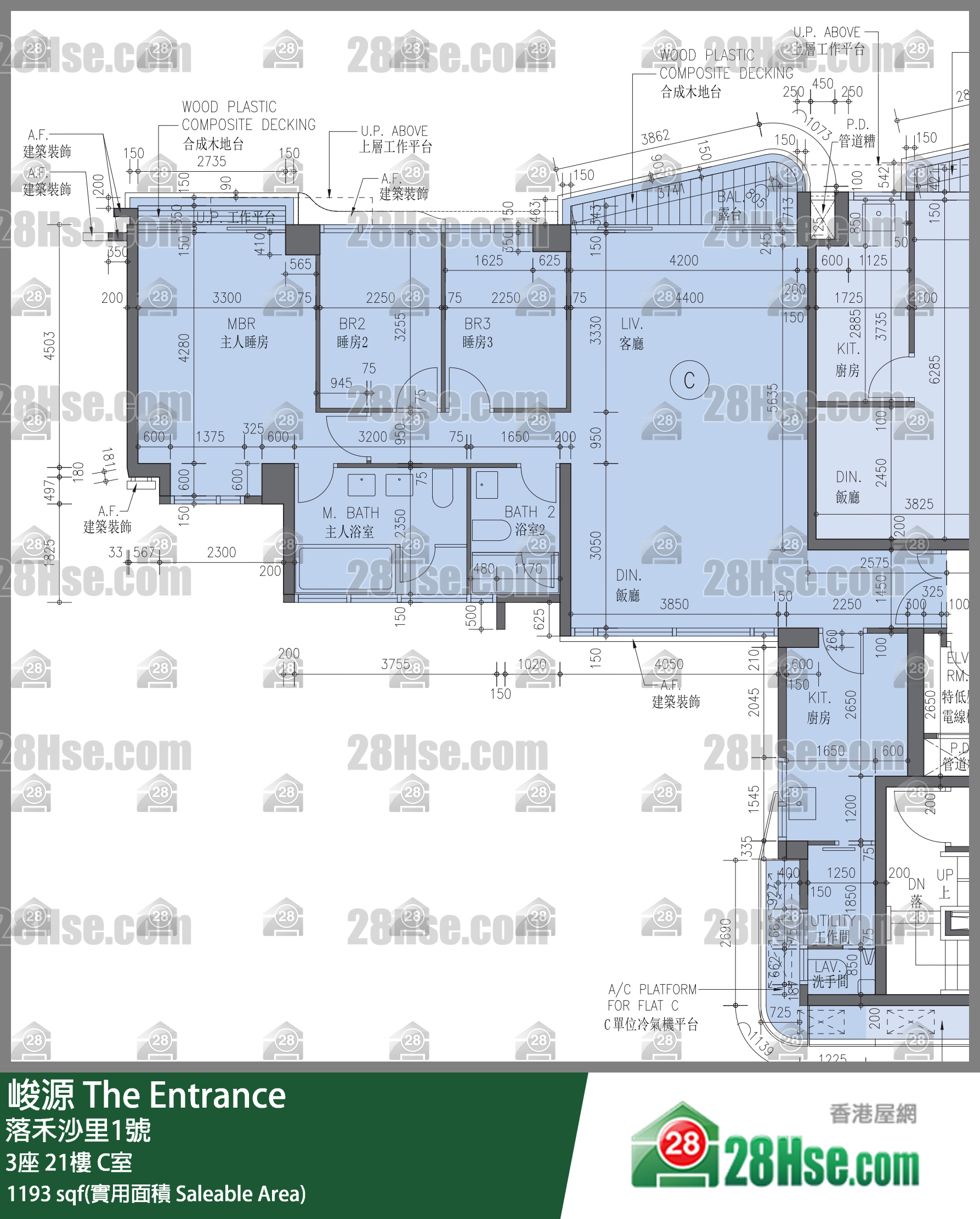 峻源 3座 21樓 C室 平面圖
