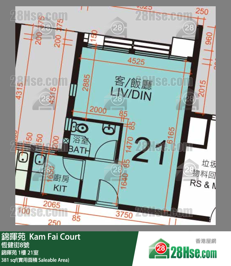  锦晖苑 锦晖苑 1楼 21室 平面图