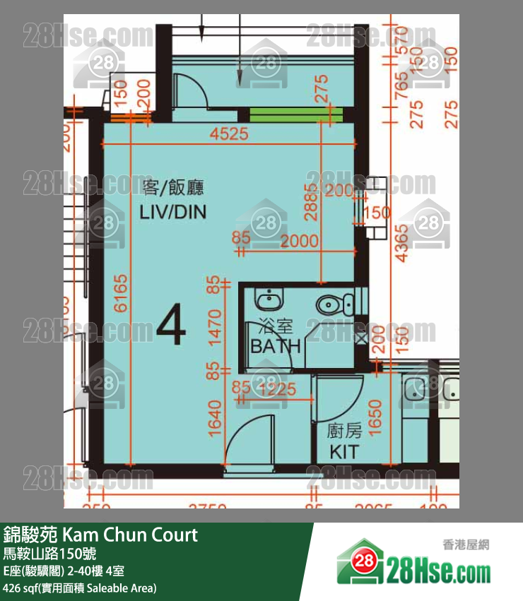 锦骏苑 单位平面图(由 28Hse 提供) 锦骏苑 单位平面图(由 28Hse 提供)