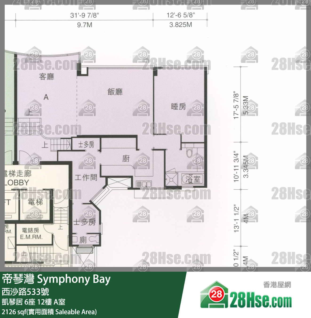Symphony Bay Unit FloorPlan (Provided by 28Hse)