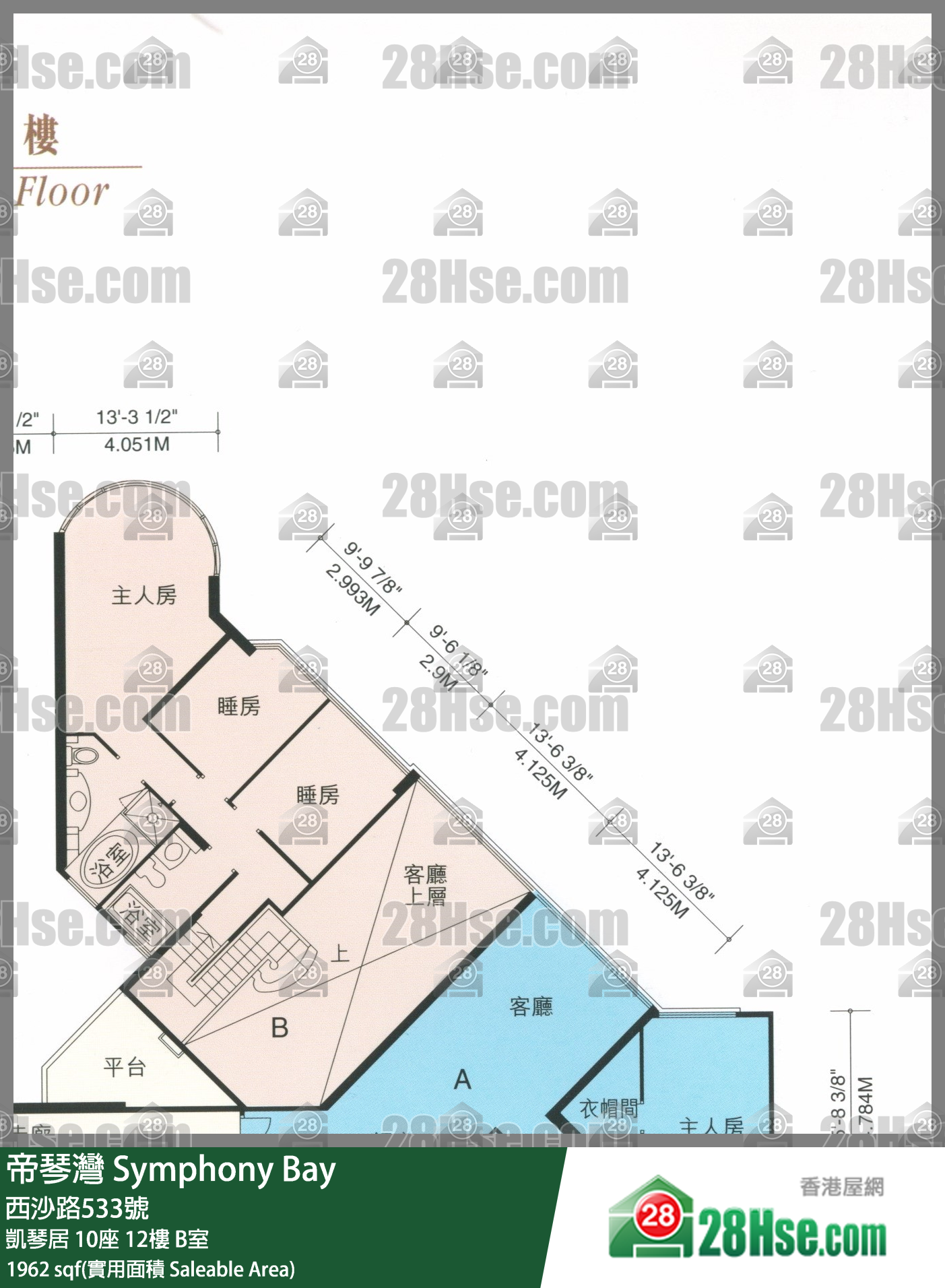 帝琴灣 凱琴居10座12樓 B室 平面圖