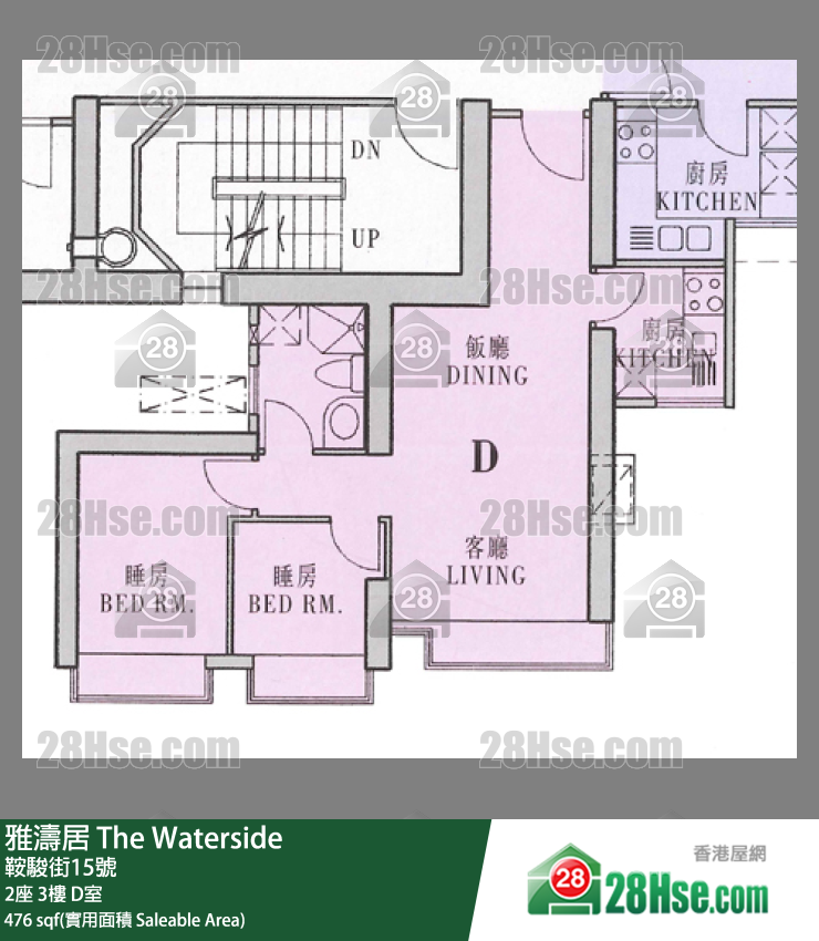 雅濤居 2座 3樓 D室 平面圖