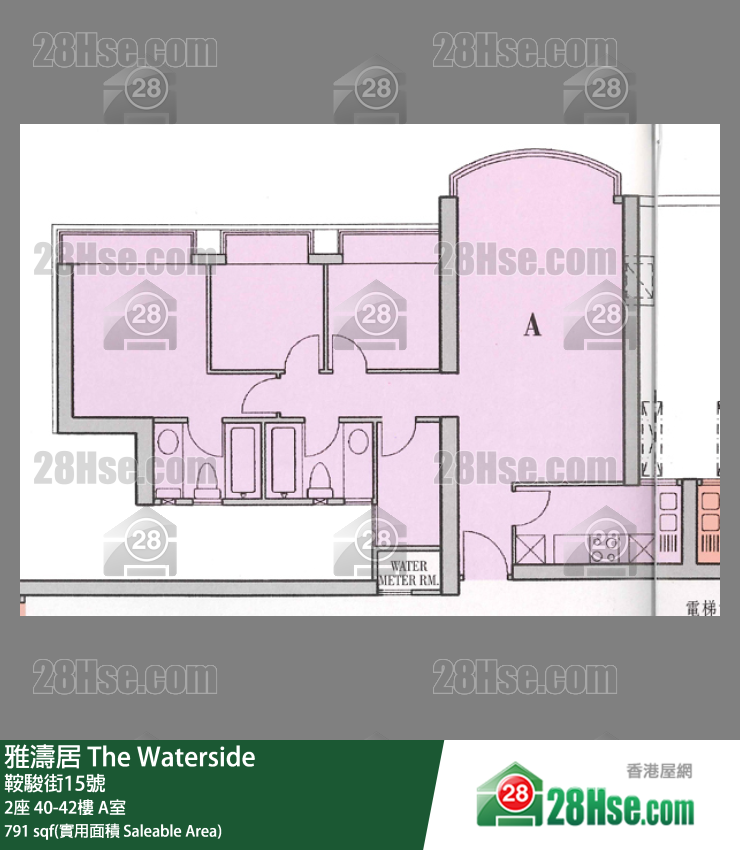 雅濤居 2座40樓 A室 平面圖