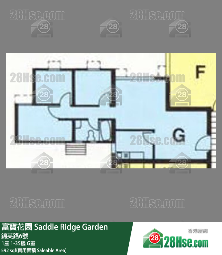 富宝花园 单位平面图(由 28Hse 提供)