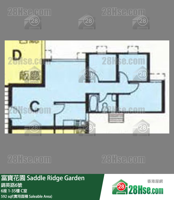 富寶花園 6座21樓 C室 平面圖