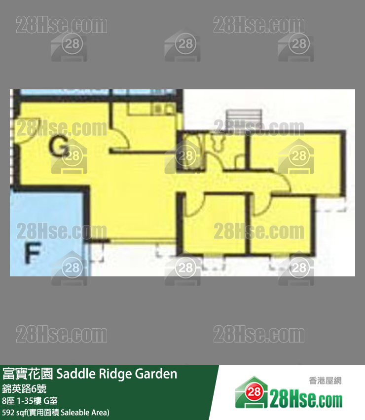 富寶花園 8座18樓 G室 平面圖