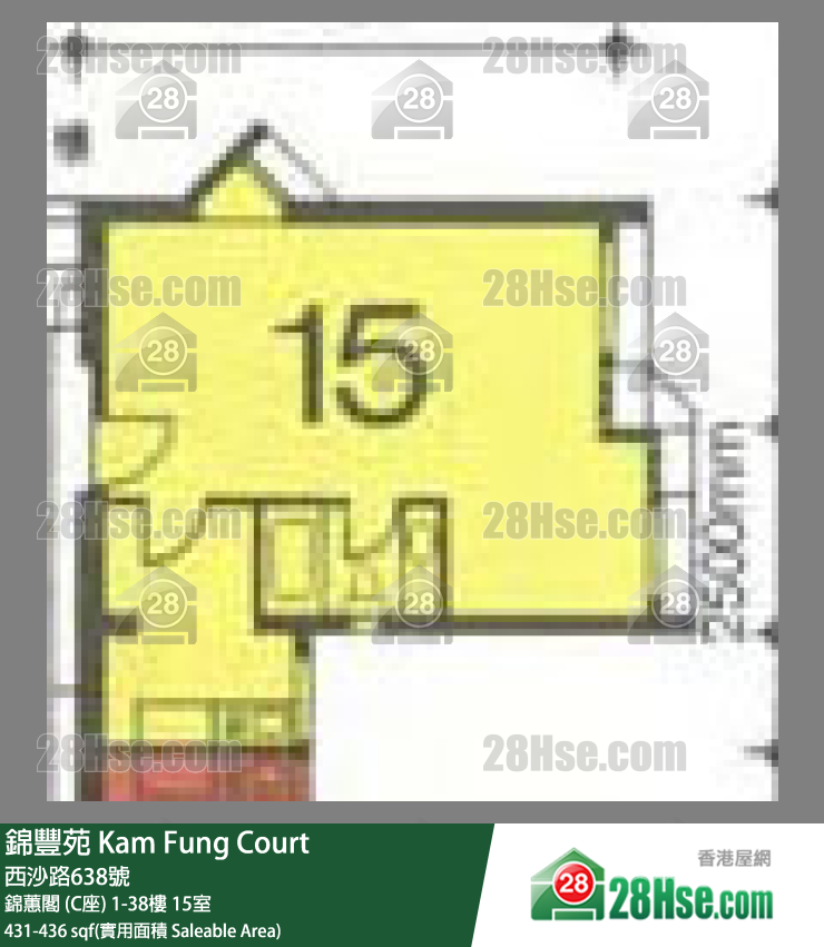 錦豐苑 錦蕙閣 (C座)2樓 15室 平面圖