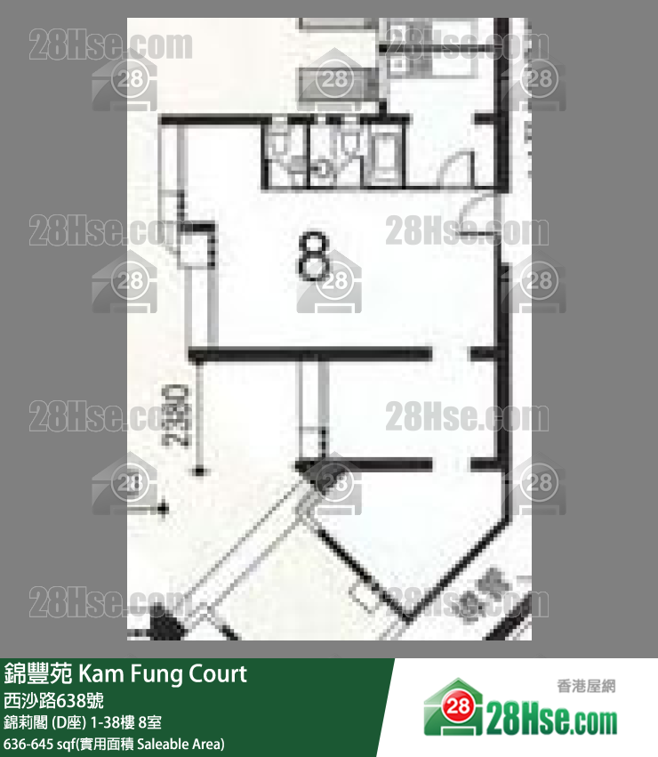 錦豐苑 錦莉閣 (D座)37樓 8室 平面圖