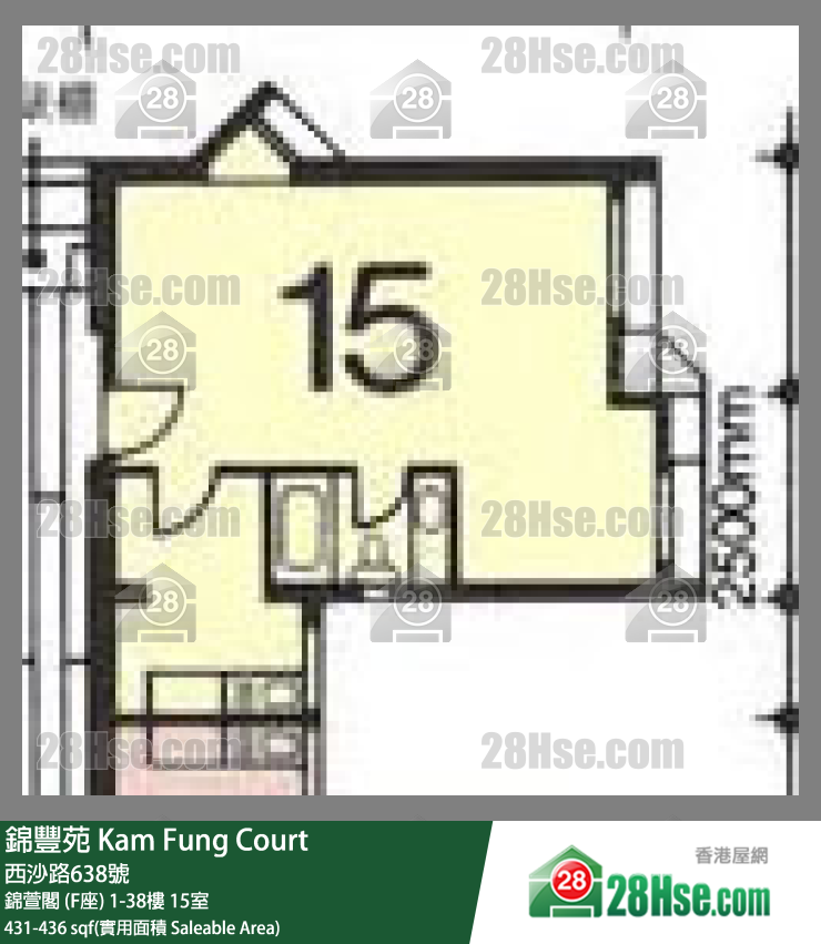 锦丰苑 单位平面图(由 28Hse 提供)