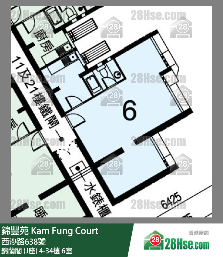 錦豐苑 錦蘭閣 (J座)27樓 6室 平面圖