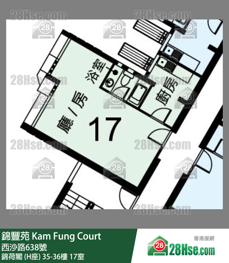 錦豐苑 錦荷閣 (H座) 35樓 17室 平面圖
