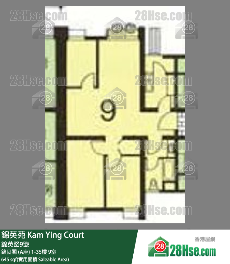 锦英苑 单位平面图(由 28Hse 提供)