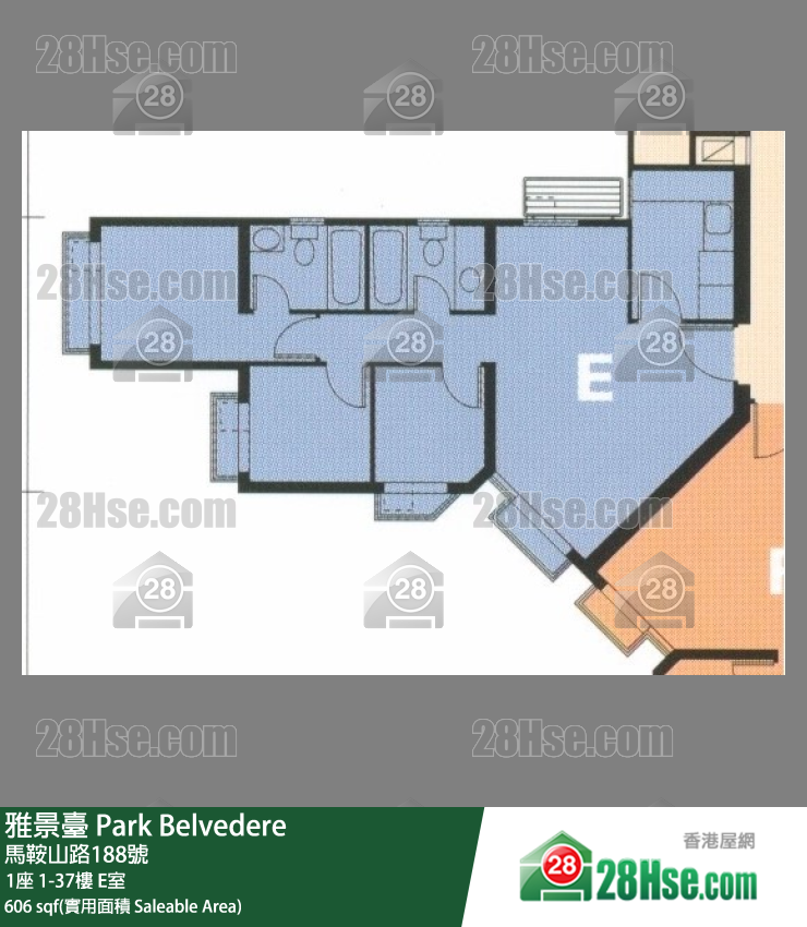 雅景台 1座37楼 E室 平面图