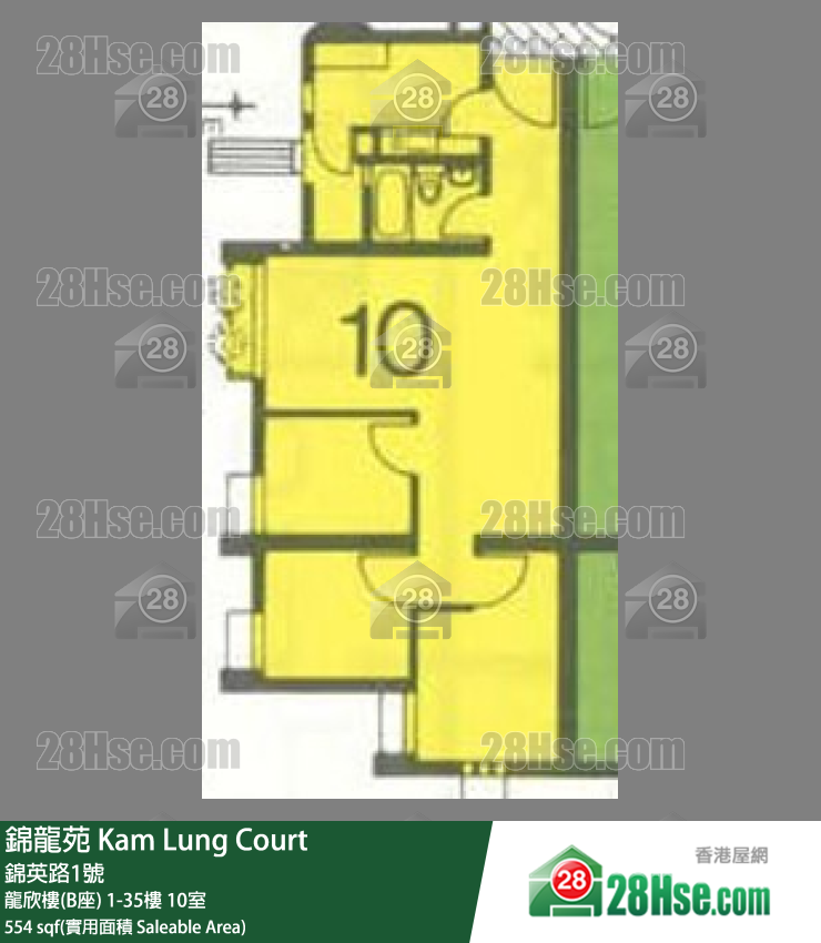 錦龍苑 龍欣樓(B座)24樓 10室 平面圖