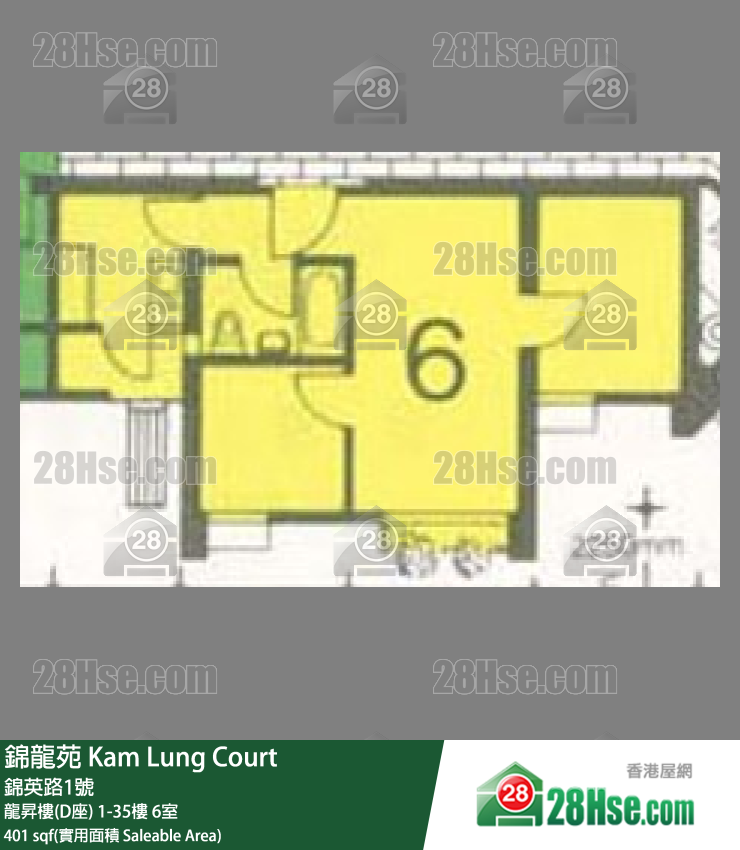 錦龍苑 龍昇樓(D座)31樓 6室 平面圖