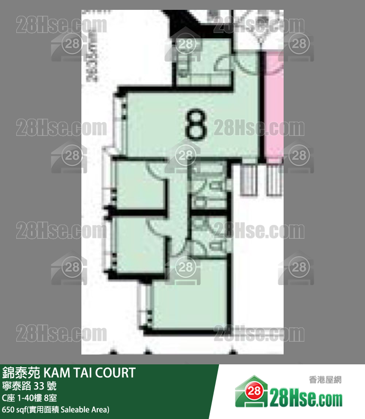 锦泰苑 C座 38楼 8室 平面图