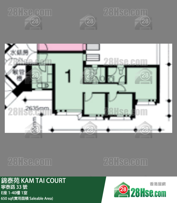 錦泰苑 E座 12樓 1室 平面圖