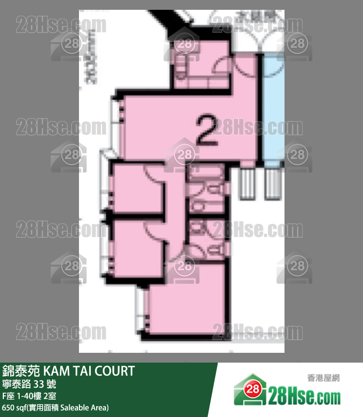 錦泰苑 F座15樓 2室 平面圖