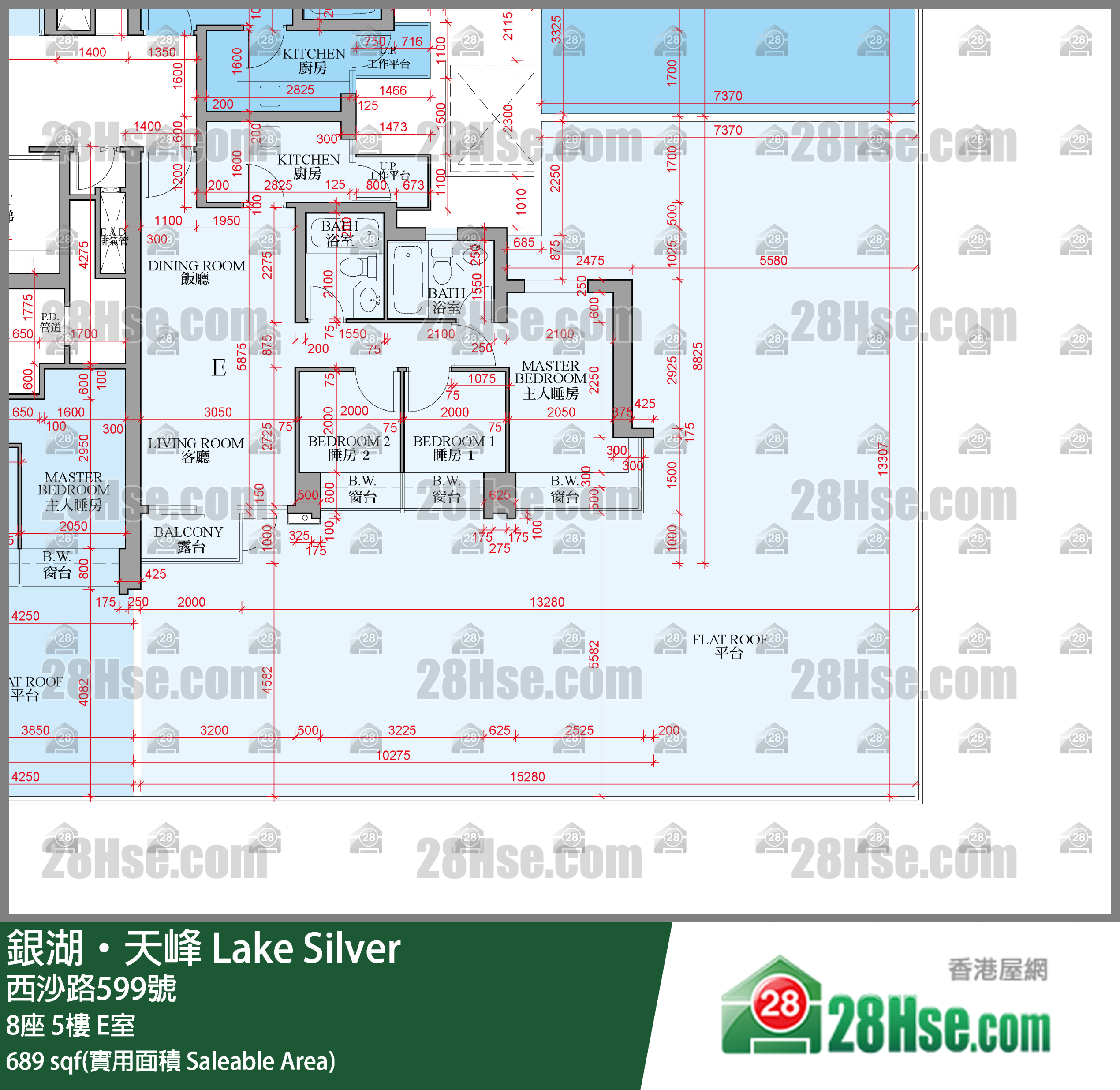 銀湖天峰 8座5樓 E室 平面圖