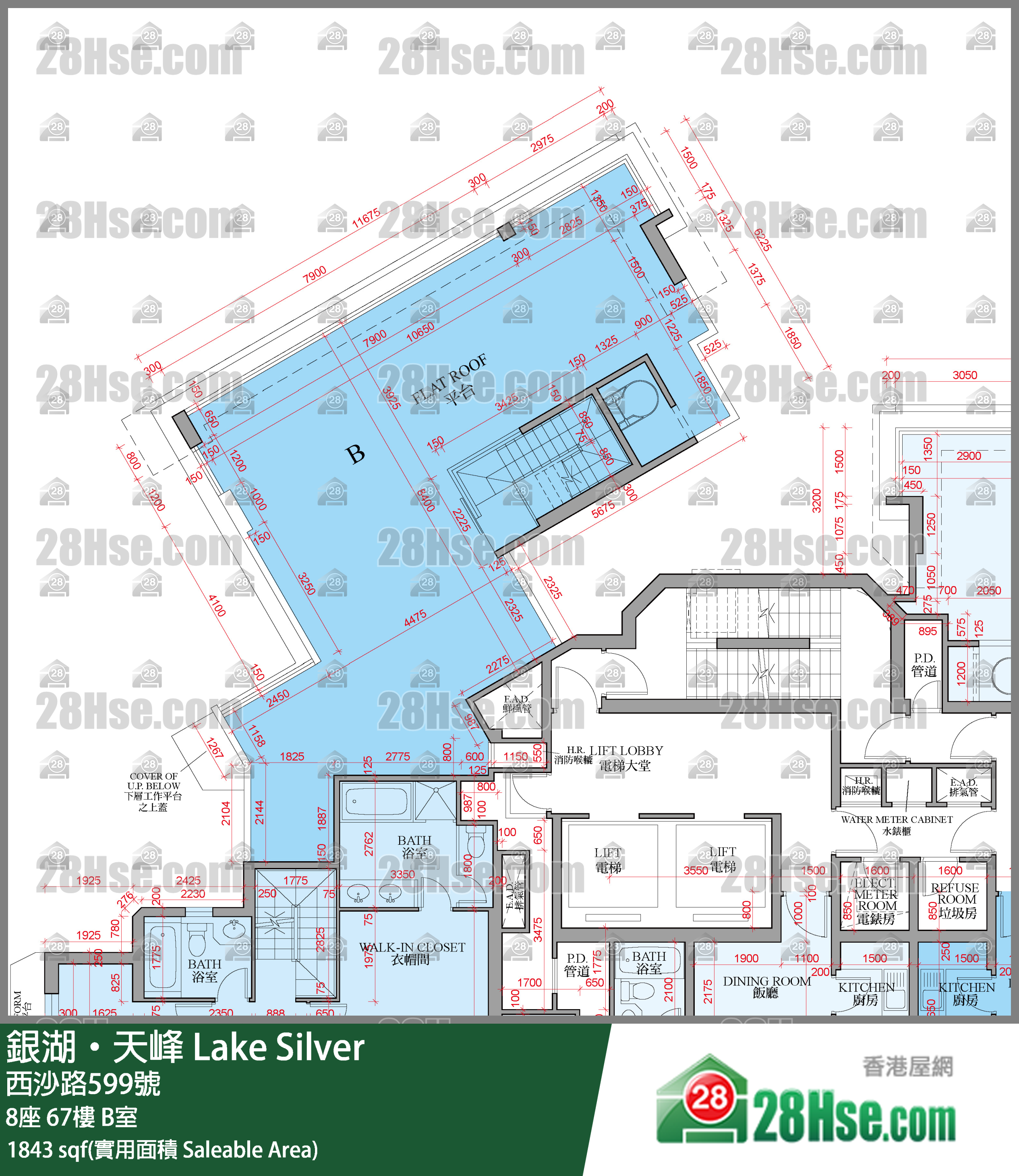 銀湖天峰 8座67樓 B室 平面圖