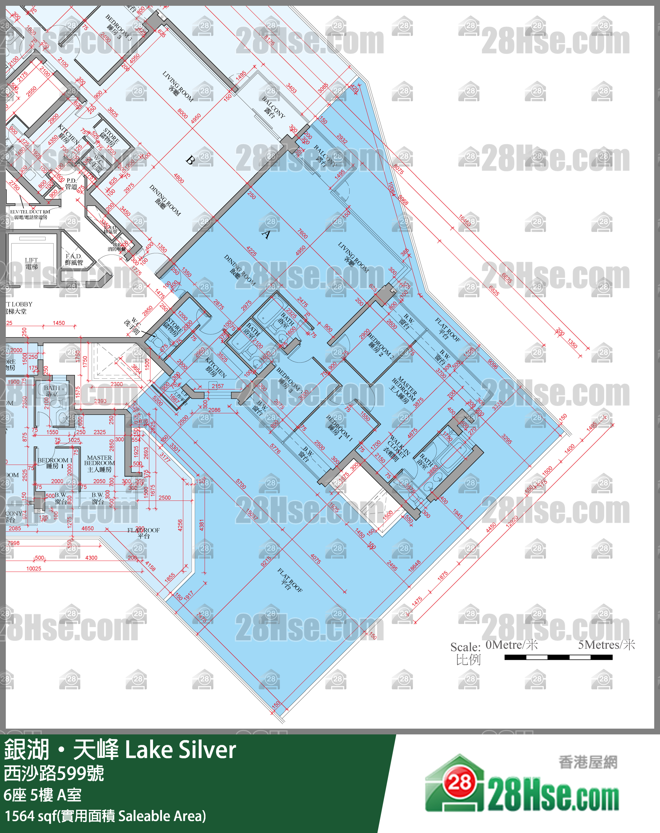 銀湖天峰 6座5樓 A室 平面圖