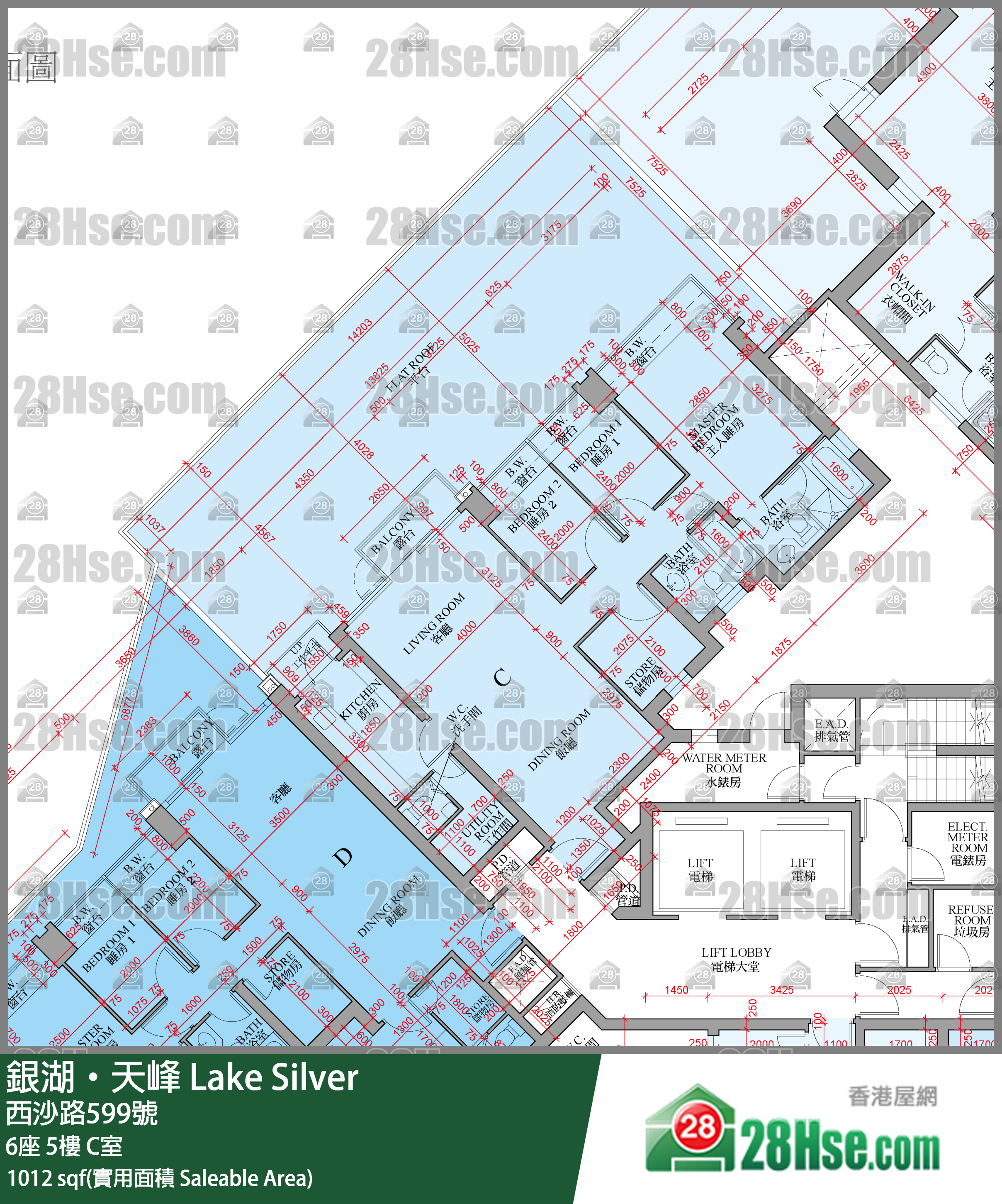 銀湖天峰 6座5樓 C室 平面圖