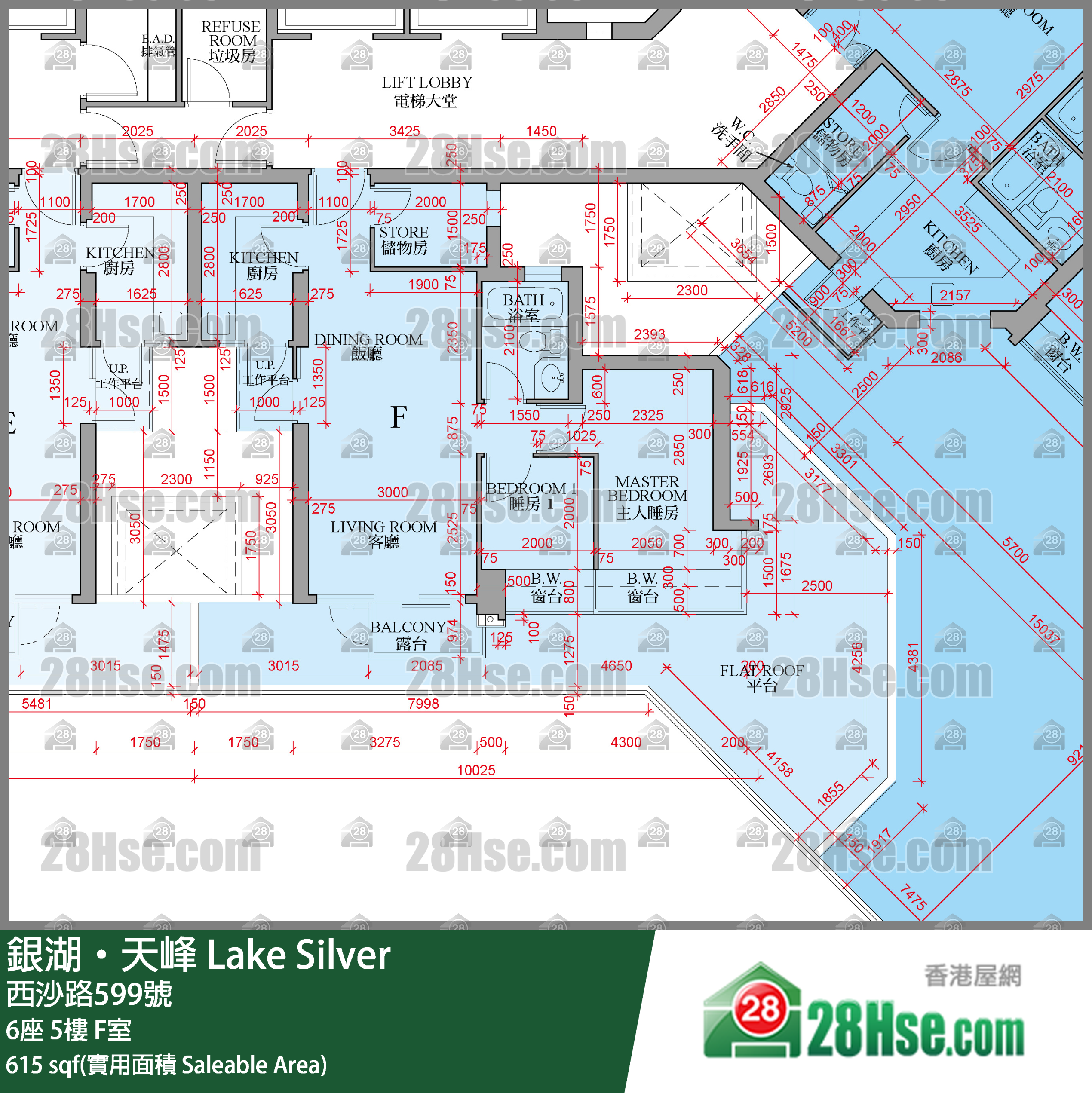銀湖天峰 6座5樓 F室 平面圖