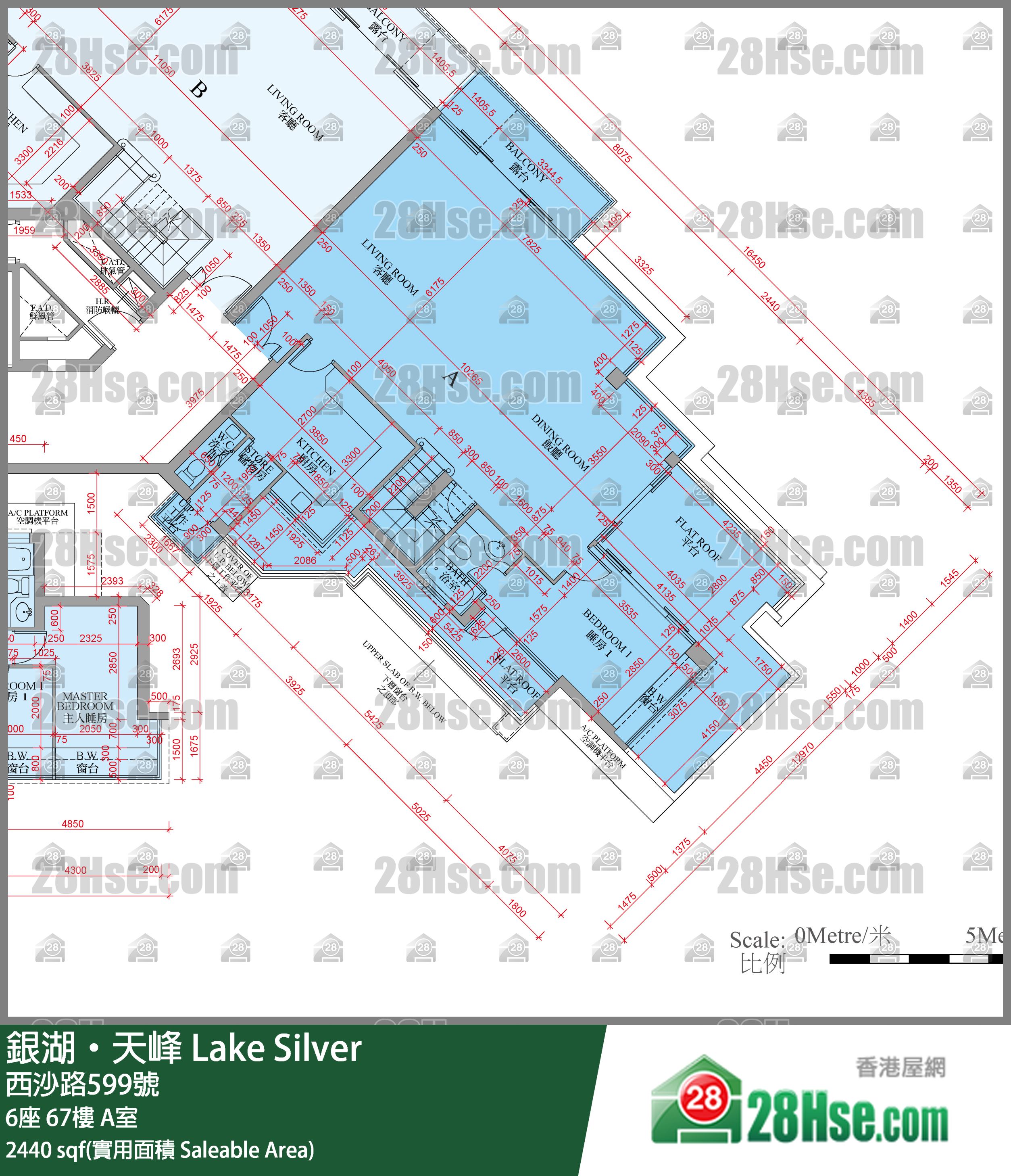 銀湖天峰 6座67樓 A室 平面圖