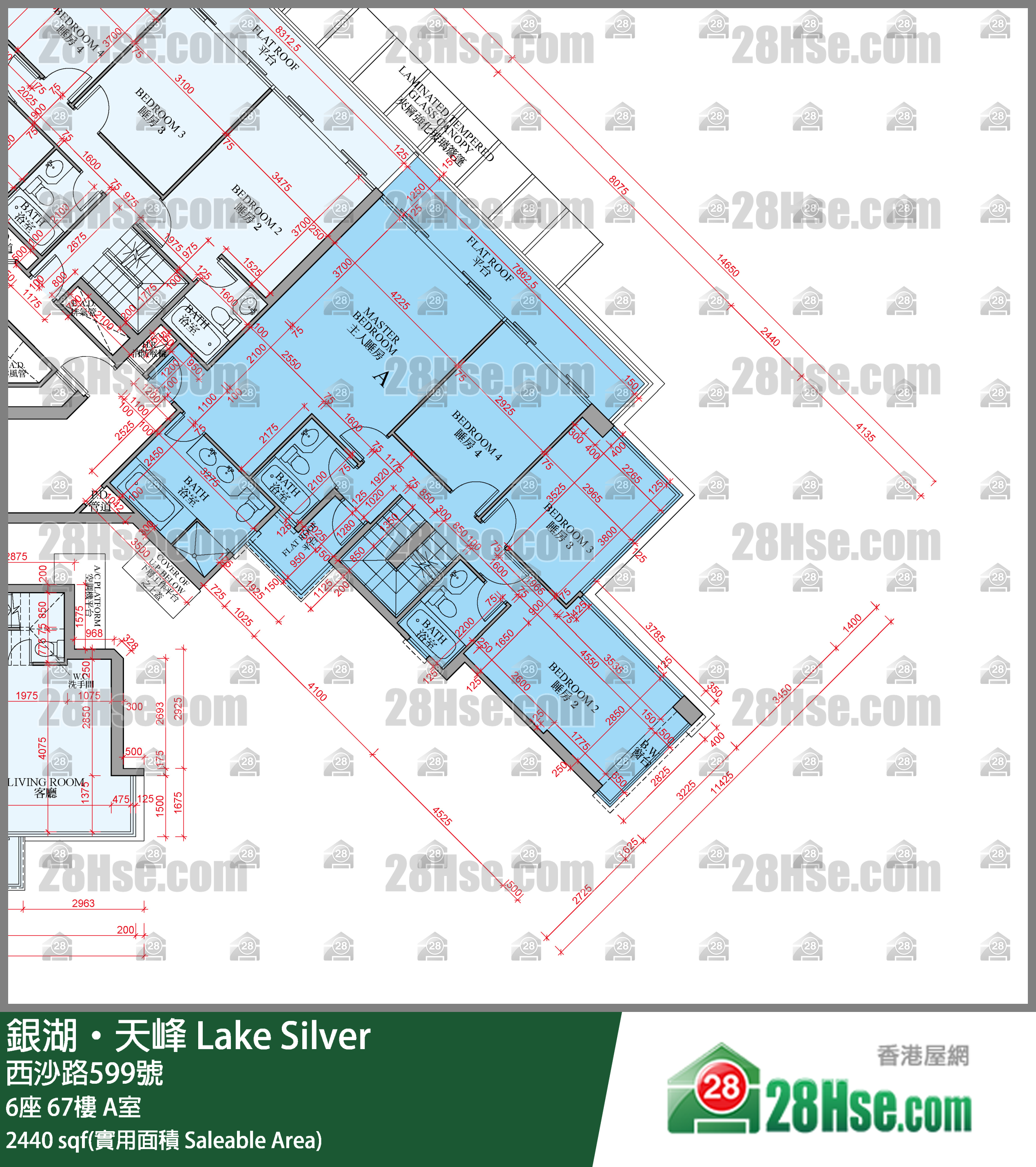 銀湖天峰 6座67樓 A室 平面圖