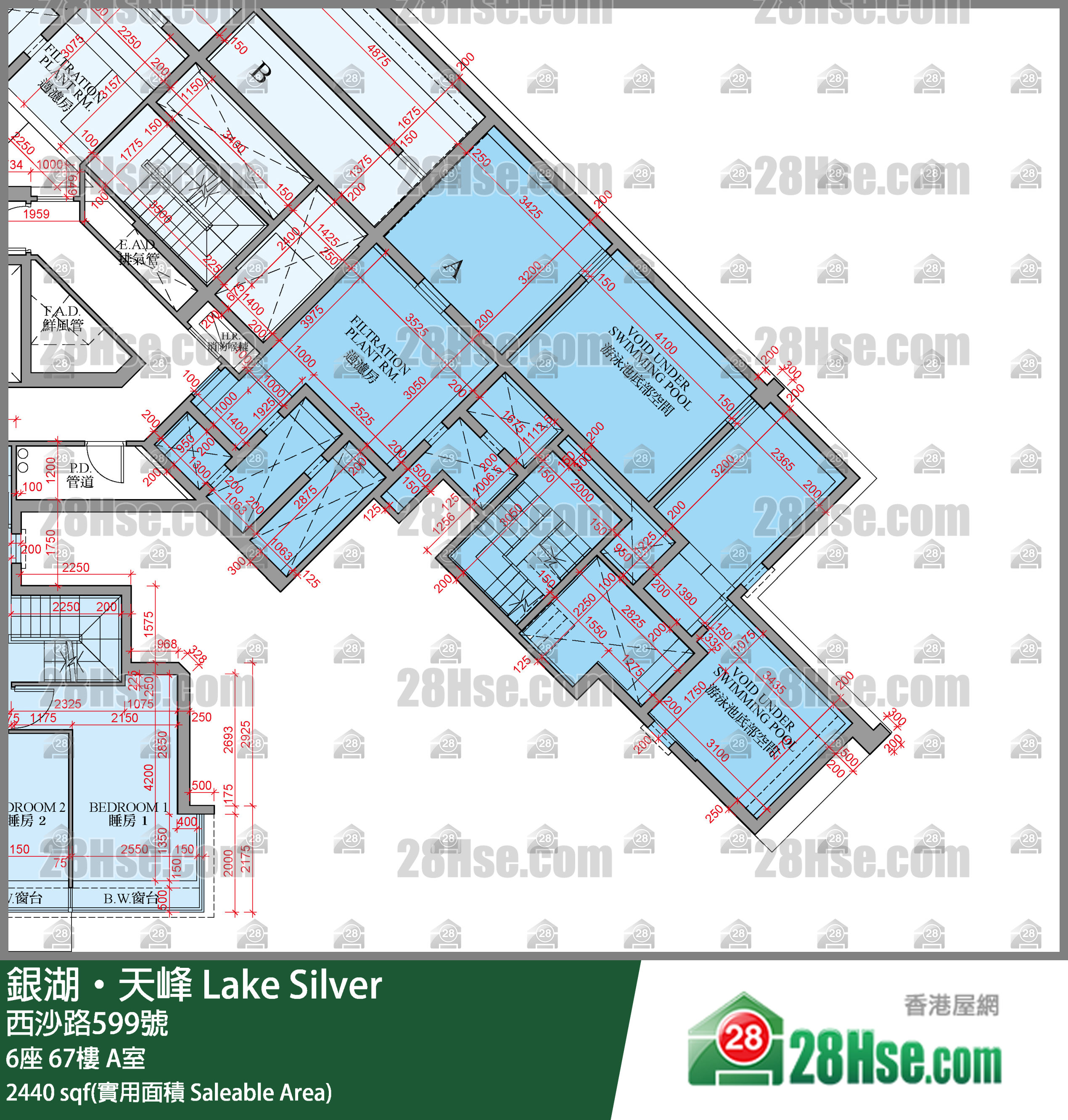 銀湖天峰 6座67樓 A室 平面圖