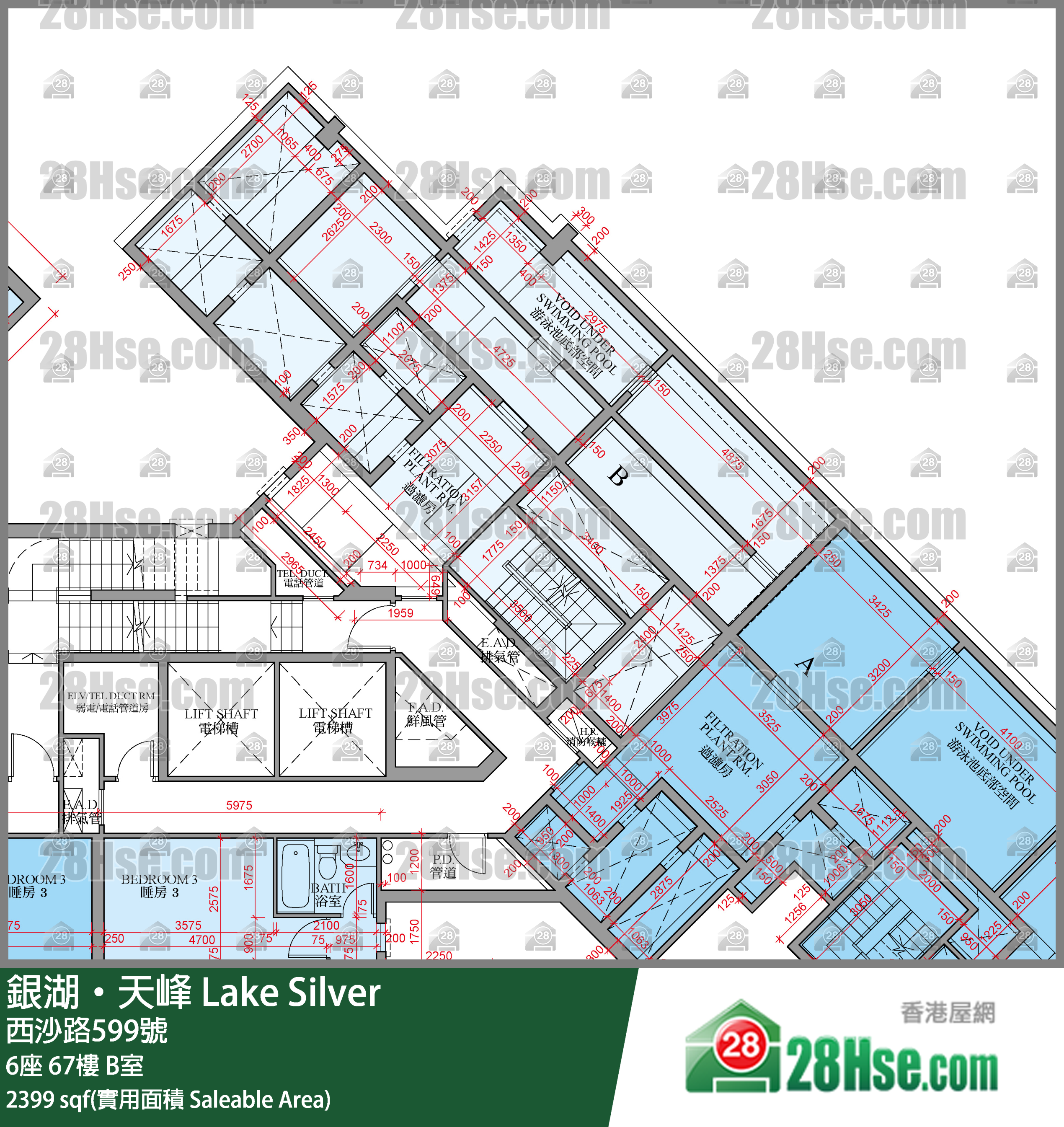 銀湖天峰 6座67樓 B室 平面圖