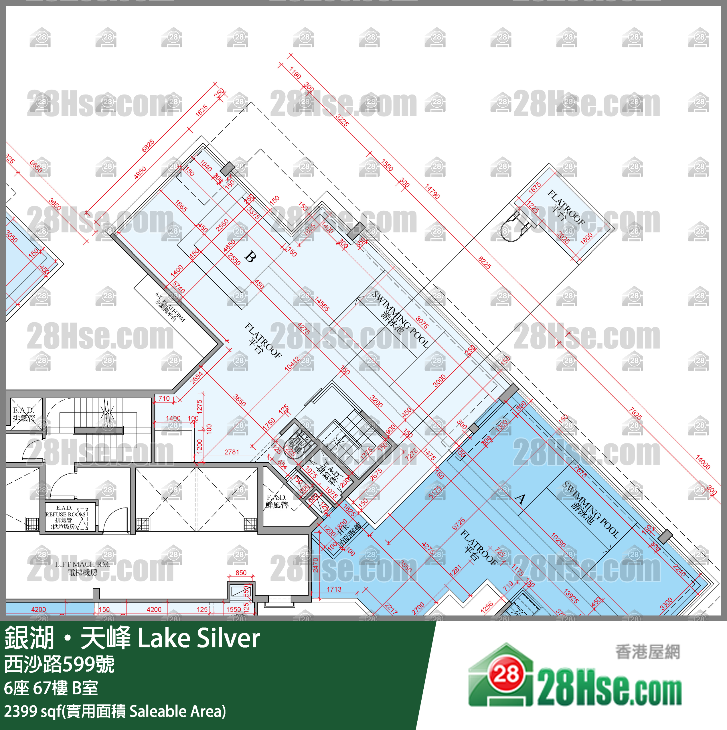銀湖天峰 6座67樓 B室 平面圖