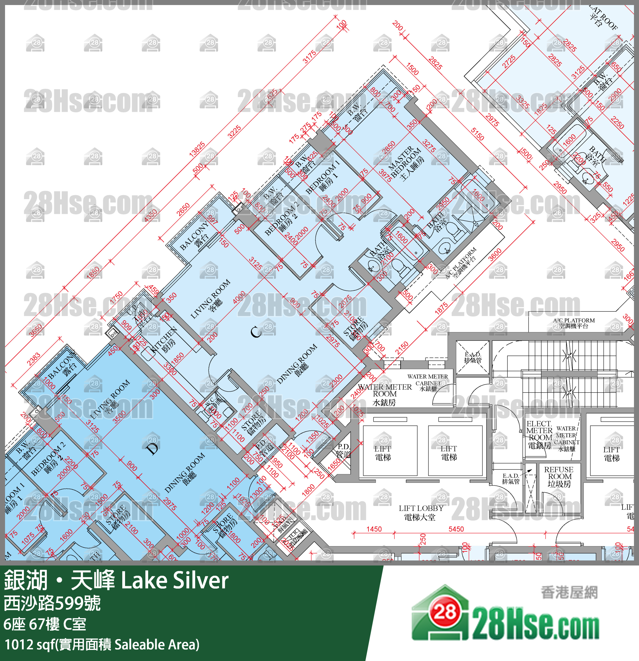 銀湖天峰 6座67樓 C室 平面圖