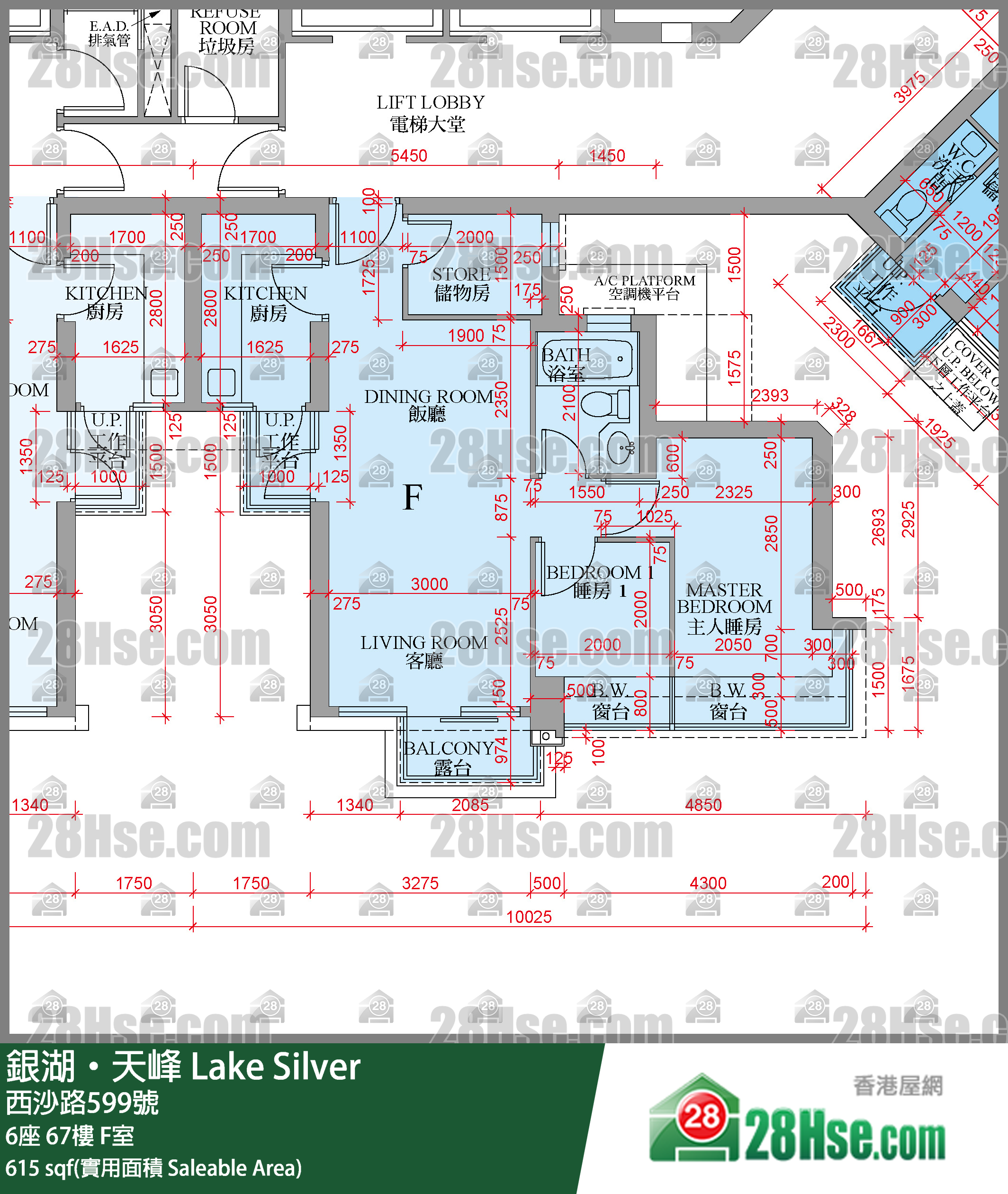 銀湖天峰 6座67樓 F室 平面圖